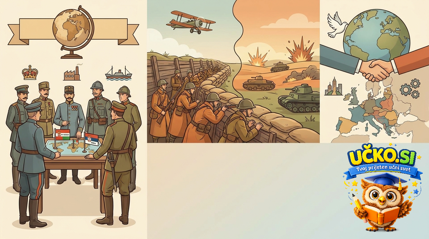 Ilustracija: Veliki svetovni spopad na začetku 20. stoletja