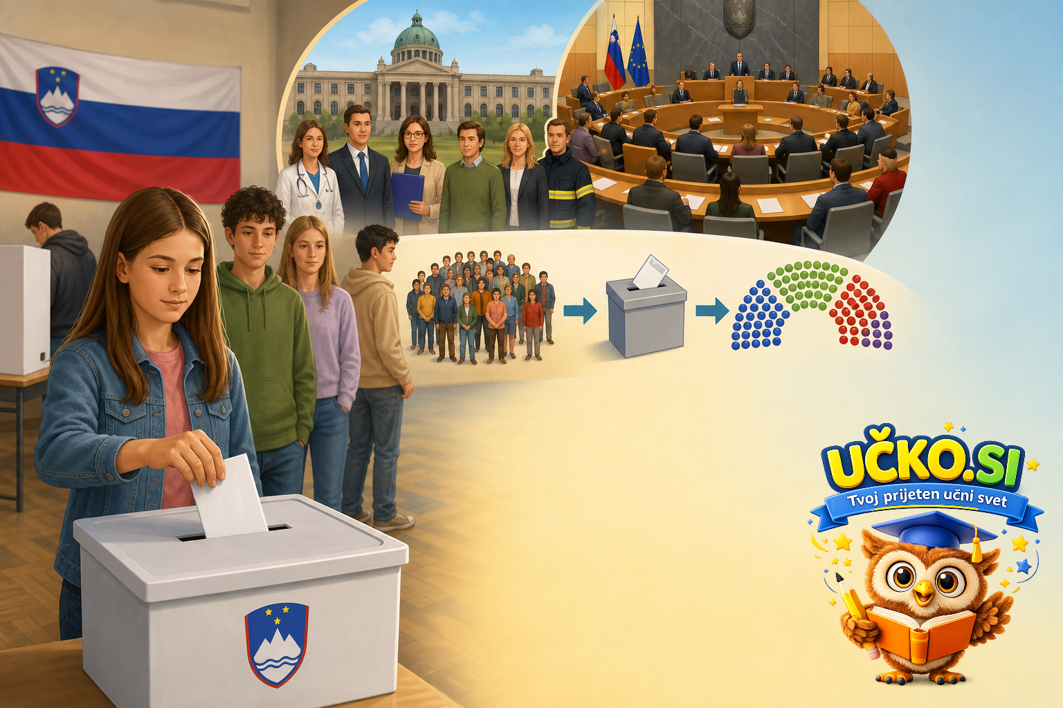 Ilustracija: Volitve in volilni sistem