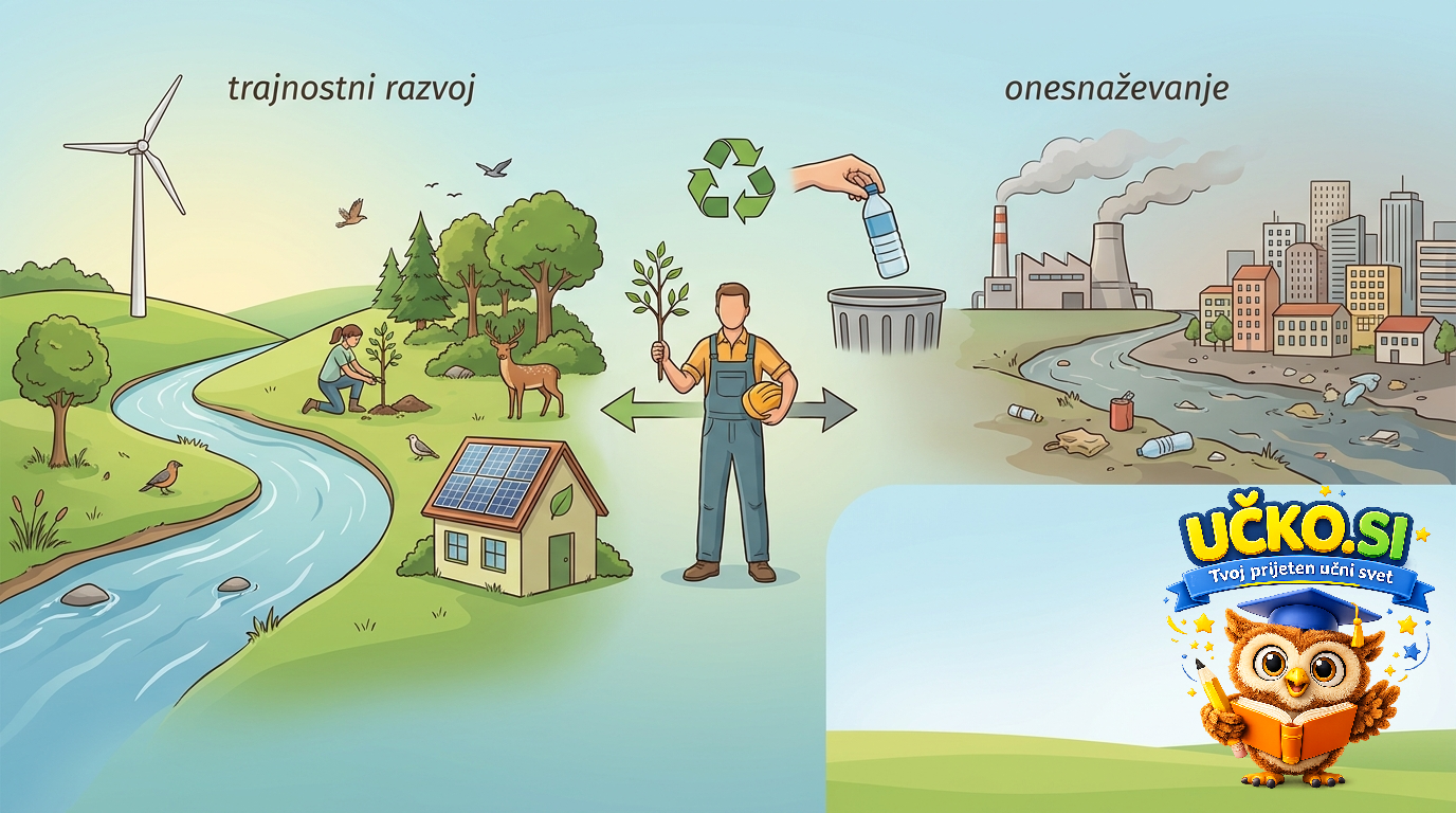 Ilustracija: Vpliv človeka na življenjski prostor