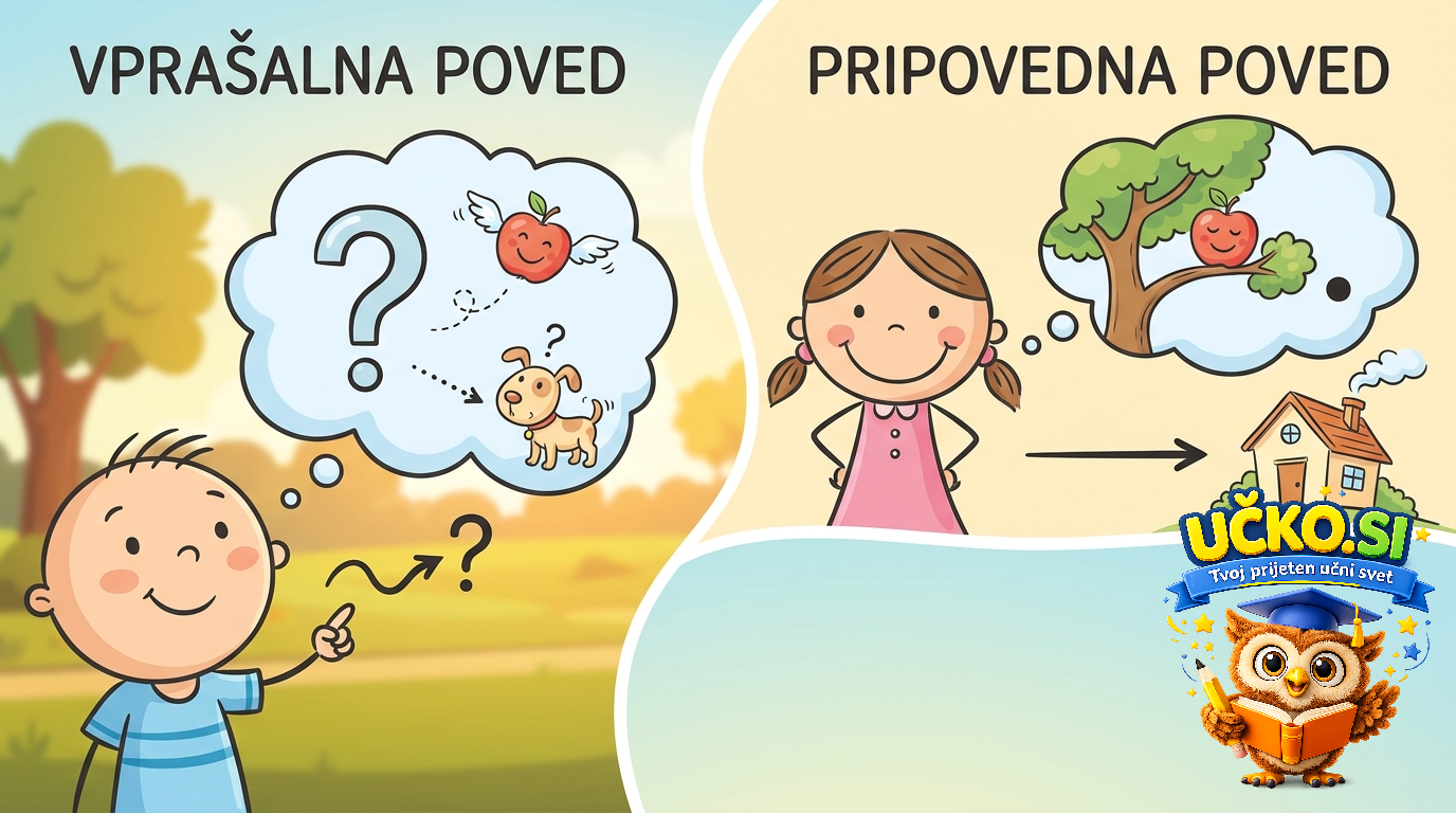 Ilustracija: Vprašalne in pripovedne povedi
