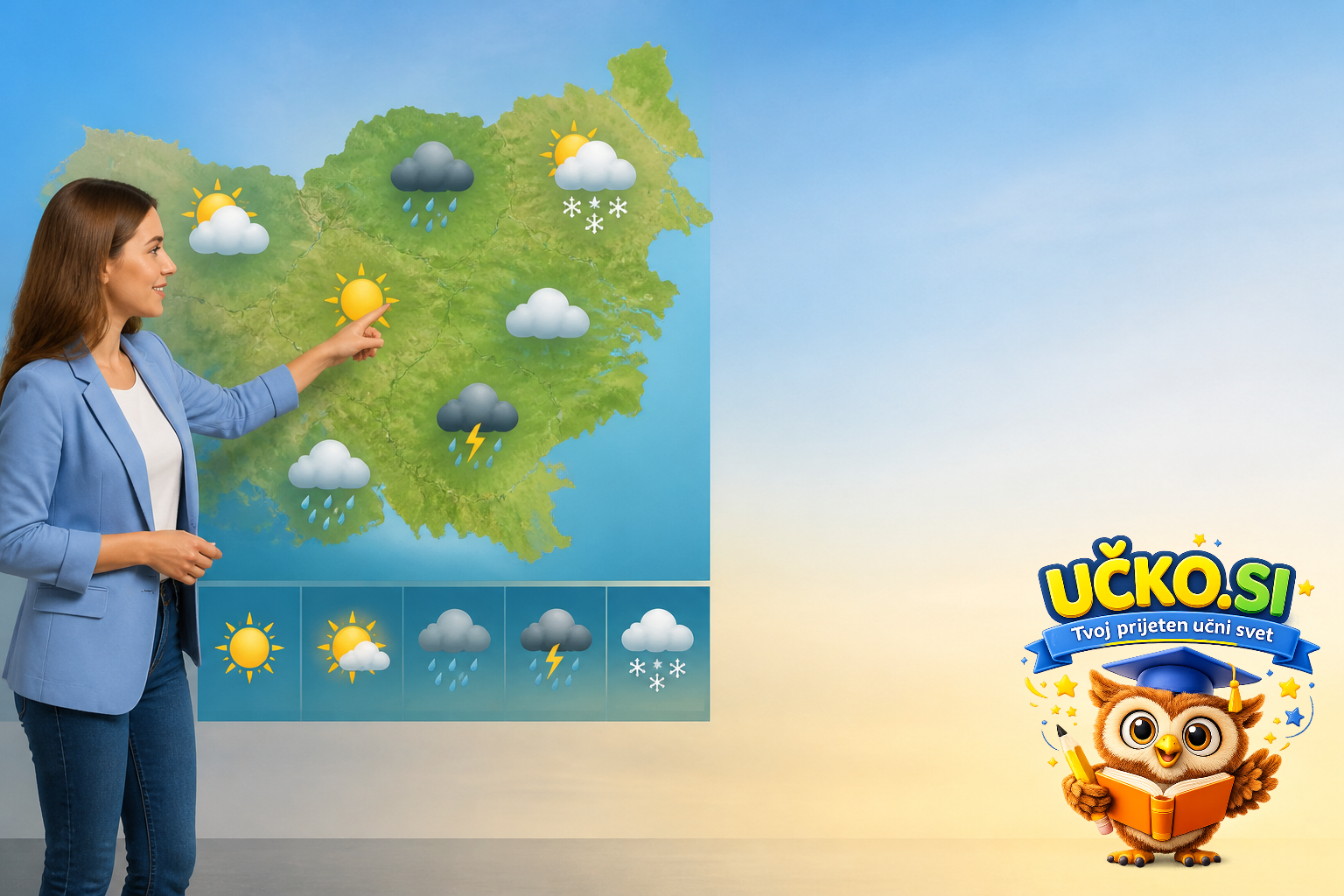 Ilustracija: What will the weather be like? The weather forecast