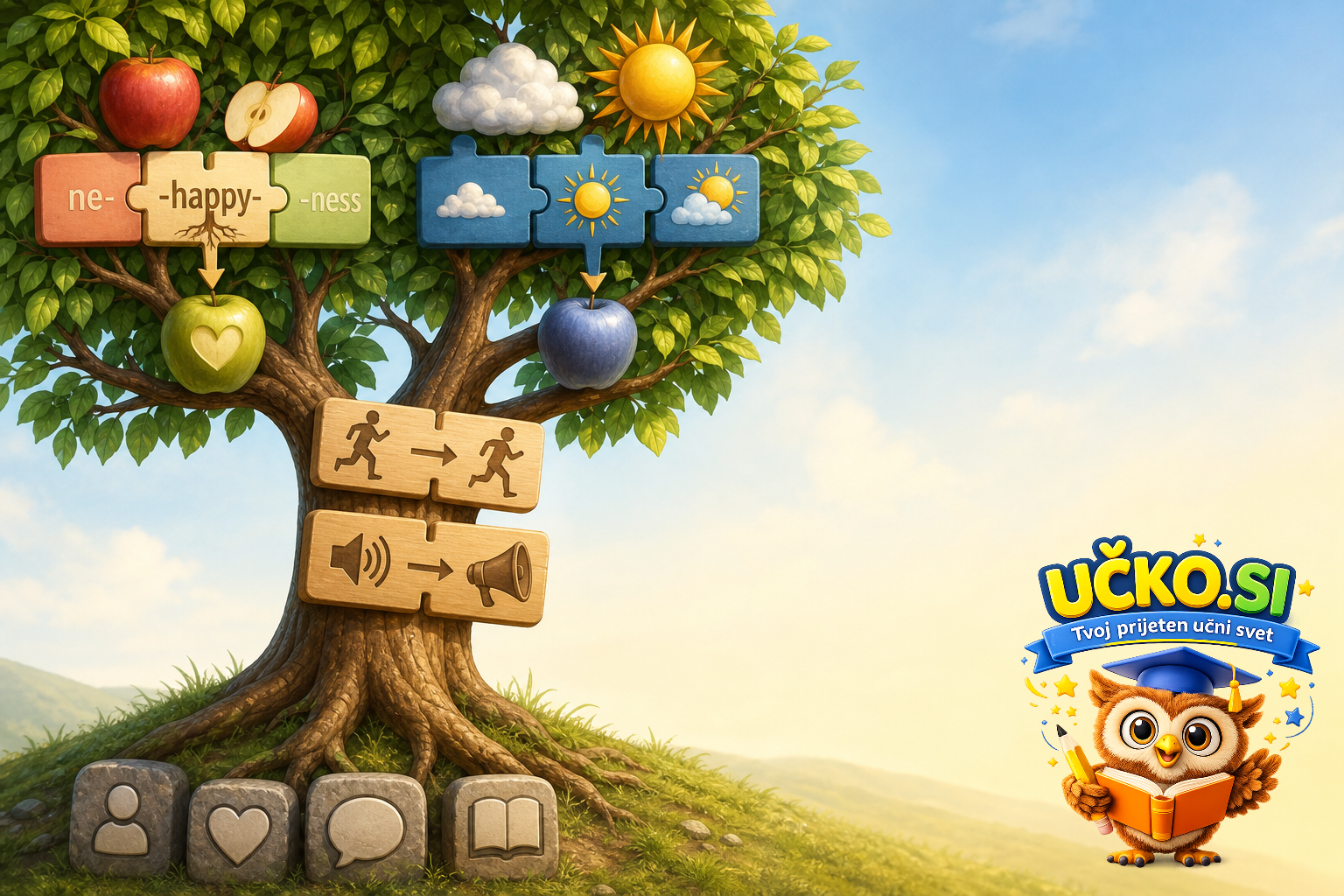 Ilustracija: word formation and language patterns