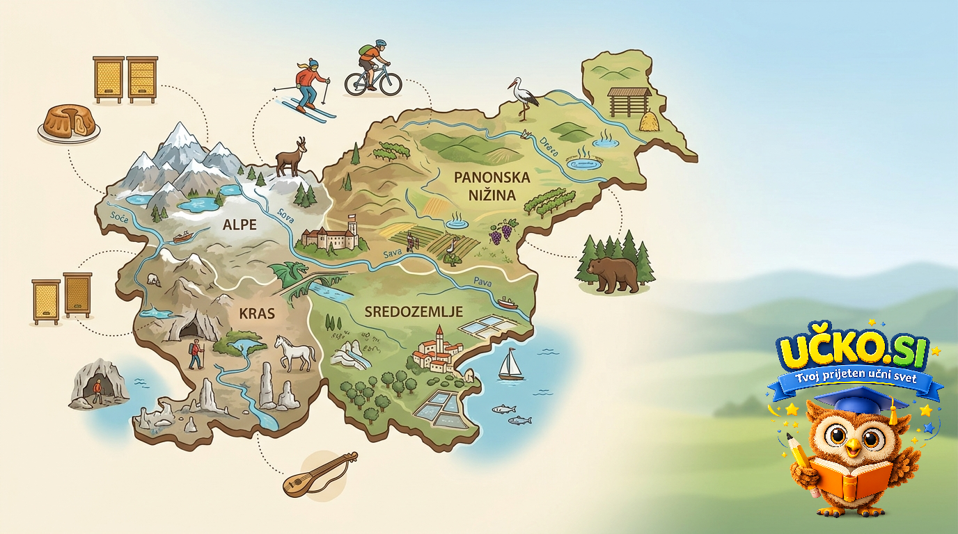 Ilustracija: Zanimivosti o Sloveniji
