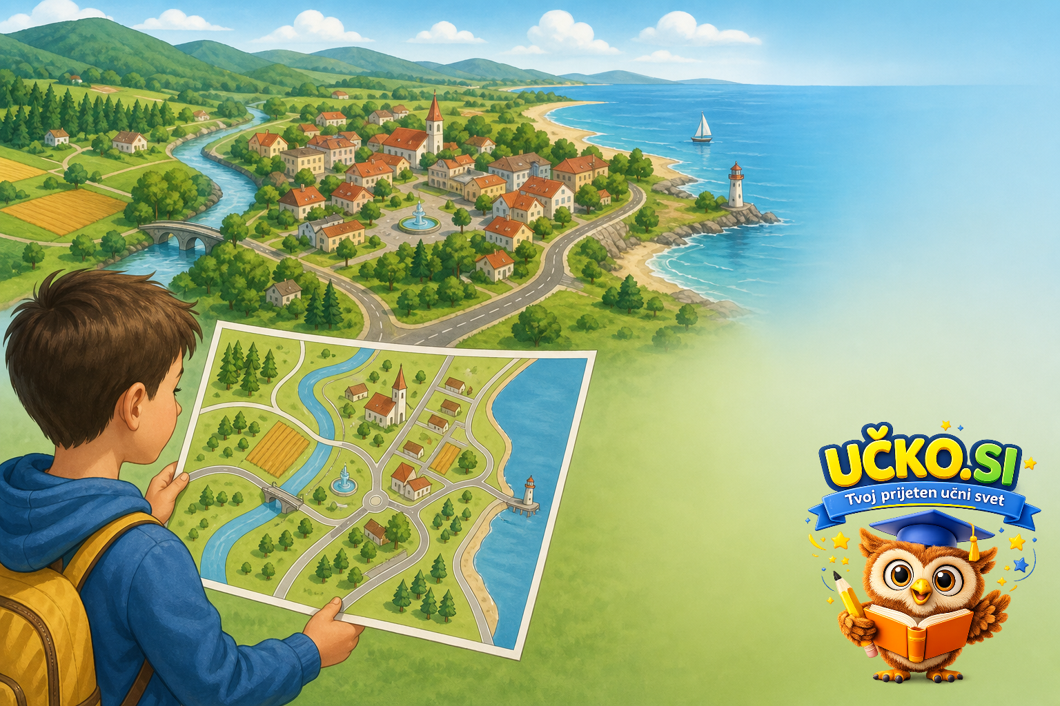 Ilustracija: Zemljevid kot prikaz prostora