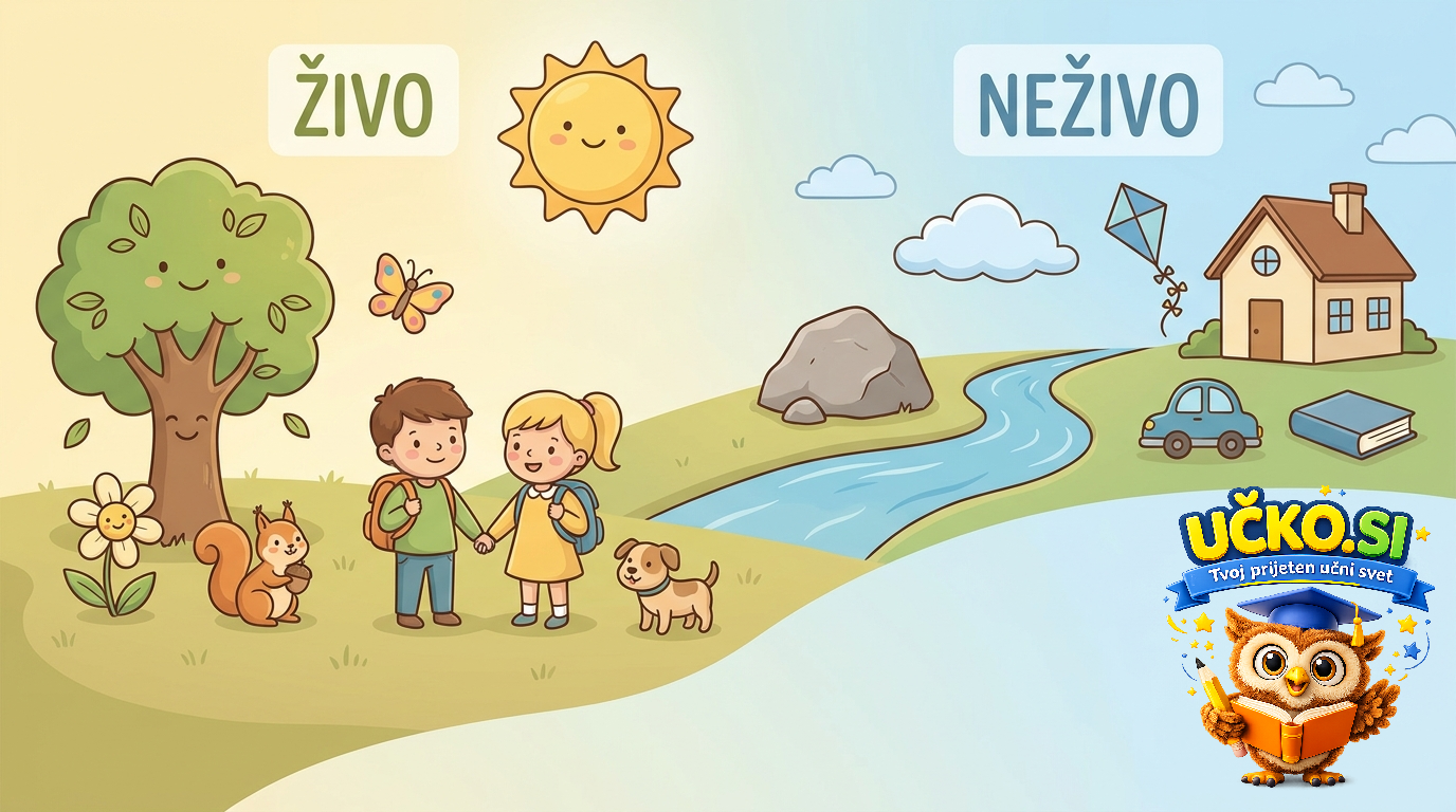 Ilustracija: Živo in neživo v naravi